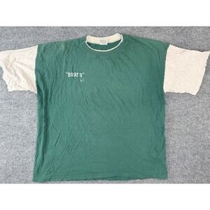 Vintage 90s 20/20 Sport Brats Diner T Shirt XL Green Grey Two Tone Graphic USA